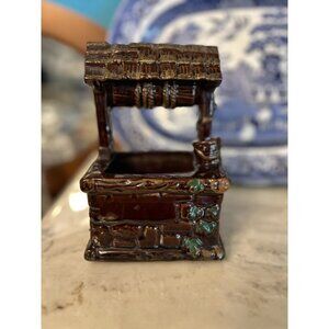 Vintage E. O. Brody A-916 Wishing Well Planter Brown Mid Century